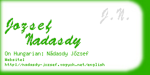 jozsef nadasdy business card