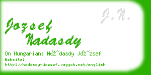 jozsef nadasdy business card